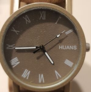 Huans Brown Leather Men's Watch
